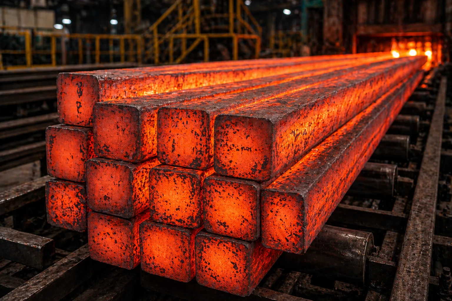 Hot rolled billets at Bhartiya Ispat